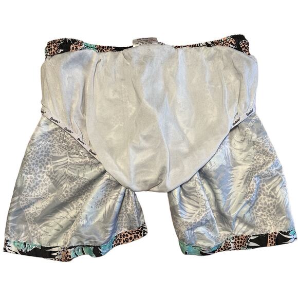 Boardies Swimming Trunks Tropical Jungle Cheetah Print Size L Black Green Orange - Picture 4 of 10